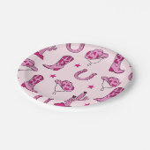 Assiettes En Carton Plaques roses de premier rodéo (Angle)