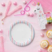 Assiettes En Carton Plaques rouges blanches et bleues (Fête)