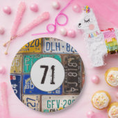 Assiettes En Carton Plaques rouillées 71e anniversaire (Fête)