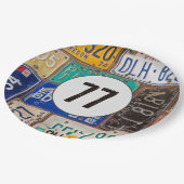 Assiettes En Carton Plaques rouillées 77e anniversaire (Angle)