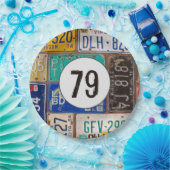 Assiettes En Carton Plaques rouillées 79e anniversaire (Fête)