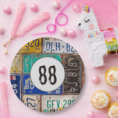 Assiettes En Carton Plaques rouillées 88e anniversaire (Fête)