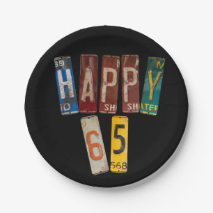 Assiettes En Carton plaques rouillées pour 65e anniversaire