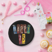 Assiettes En Carton plaques rouillées pour 75e anniversaire (Fête)