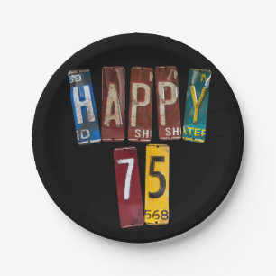 Assiettes En Carton plaques rouillées pour 75e anniversaire