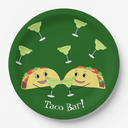 Assiettes En Carton Plaques Taco Taco Taco (Devant)