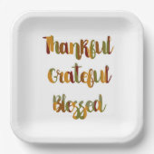 Assiettes En Carton Plaques Thanksgiving (Recto)