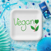 Assiettes En Carton Plaques végétales imprimées  (Fête)