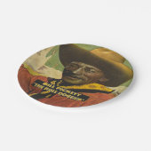 Assiettes En Carton Plaques Western Black Cowboy Party (Angle)