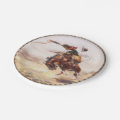 Assiettes En Carton Plaques Western Cowboy Bronc Rider (Angle)