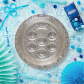Assiettes En Carton Plat argenté de Seder (Fête)