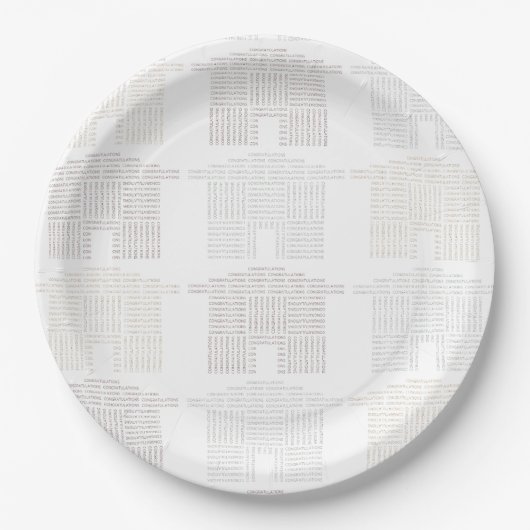Assiettes En Carton Plat de Chambre de félicitations (Devant)
