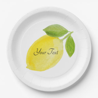 Assiettes En Carton Plat de citron personnalisé par coutume