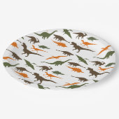Assiettes En Carton Plat de dinosaure, fête d'anniversaire (Angle)