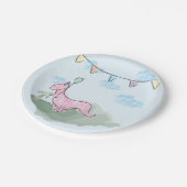 Assiettes En Carton Plat de fête d'anniversaire de Dino (Angle)