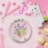Assiettes En Carton Plat de fleurs (Fête)