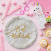 Assiettes En Carton Plat de marbre 9" de l'or 2 d'Eid (Fête)