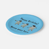 Assiettes En Carton Plat de partie de pingouin de danse (Angle)