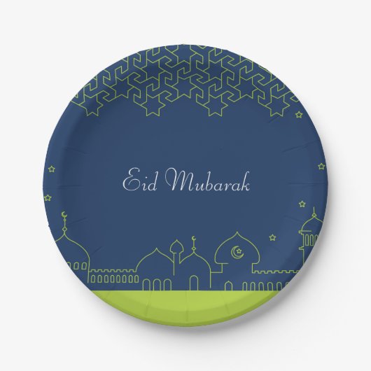 Assiettes En Carton Plat de partie d'Eid (Devant)