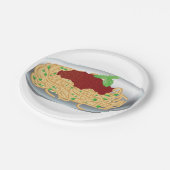 Assiettes En Carton Plat des plaques à papier de spaghetti (Angle)