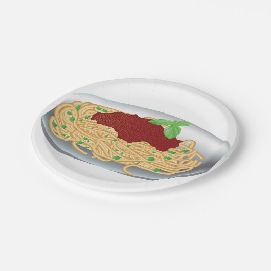 Assiettes En Carton Plat des plaques à papier de spaghetti (Angle)
