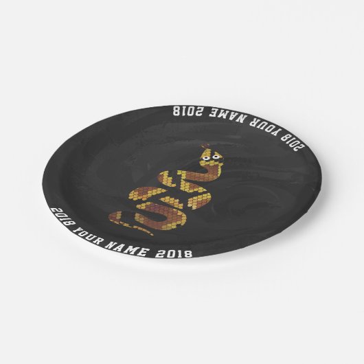 Assiettes En Carton plat fait sur commande de partie du serpent 08of12 (Angle)