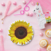 Assiettes En Carton Plat jaune d'anniversaire de partie de pique-nique (Fête)