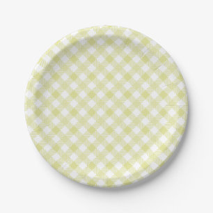 Assiettes En Carton Plat modelé par guingan vert