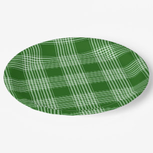 Assiettes En Carton Plat Vert Et Blanc