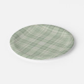 Assiettes En Carton Plat vert sauge clair (Angle)