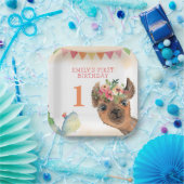 Assiettes En Carton Plate d'Anniversaire de fête de Llama (Fête)