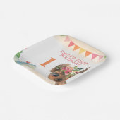 Assiettes En Carton Plate d'Anniversaire de fête de Llama (Angulaire)