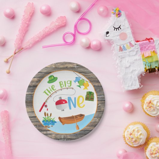 Assiettes En Carton Plate d'anniversaire de pêche (Fête)