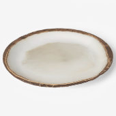 Assiettes En Carton Plate de noix de coco (Angle)