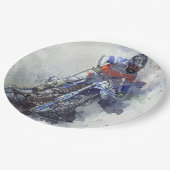 Assiettes En Carton plate de papel moto (Angle)