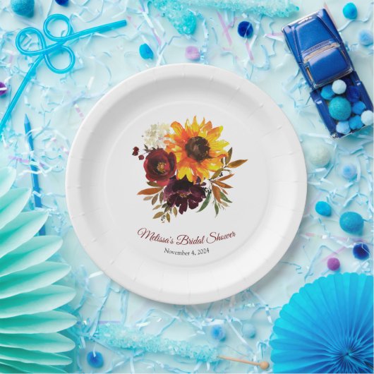 Assiettes En Carton Plate de papier automne dans l'amour (Fête)