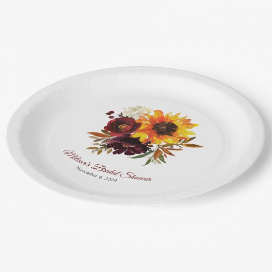 Assiettes En Carton Plate de papier automne dans l'amour (Angle)