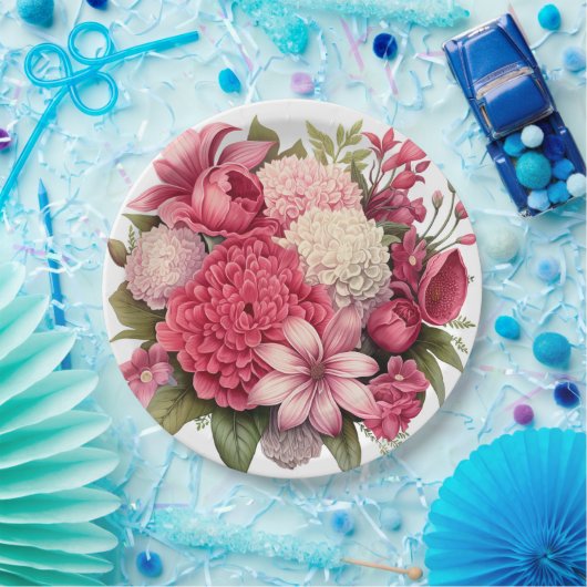Assiettes En Carton Plate de papier mariage/douche à fleurs (Fête)