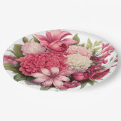 Assiettes En Carton Plate de papier mariage/douche à fleurs (Angle)