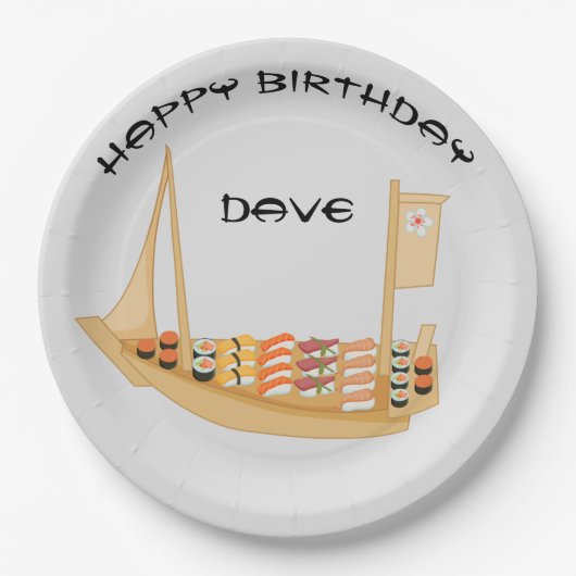 Assiettes En Carton Plate de sushi (Devant)