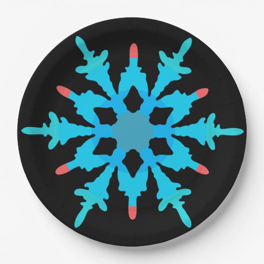 Assiettes En Carton Plate-forme de dîner de Noël (Devant)