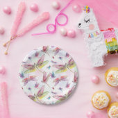 Assiettes En Carton Plate-forme de papier pour dragonistes aquarelles (Fête)