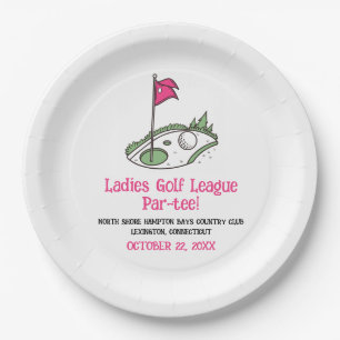 Assiettes En Carton Plate-forme féminine de la Ligue de Golf