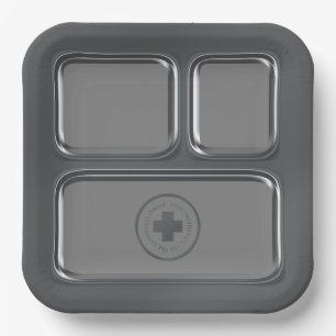 Assiettes En Carton Plateau alimentaire de l'hôpital Faux Steel