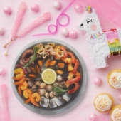 Assiettes En Carton Plateau de fruits de mer (Fête)