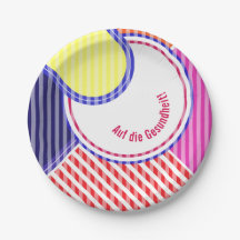 Plateau en papier coordonné de façon linéaire