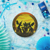 Assiettes En Carton Plateaux de fête d'Halloween, soirée sorcière (Fête)