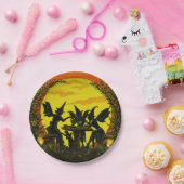 Assiettes En Carton Plateaux de fête d'Halloween, soirée sorcière (Fête)