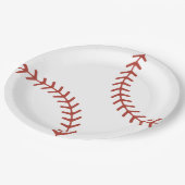 Assiettes En Carton Plates d'anniversaire de baseball (Angle)
