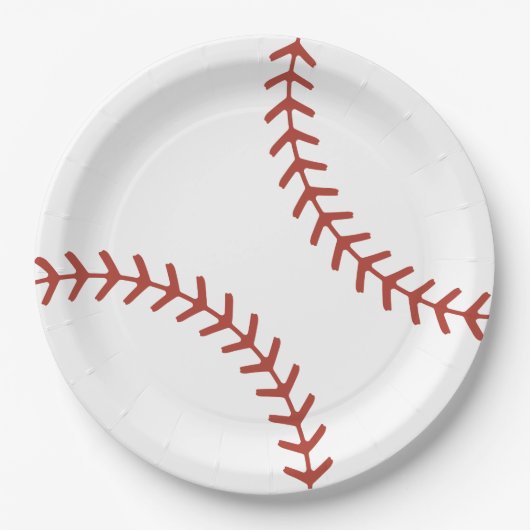 Assiettes En Carton Plates d'anniversaire de baseball (Devant)